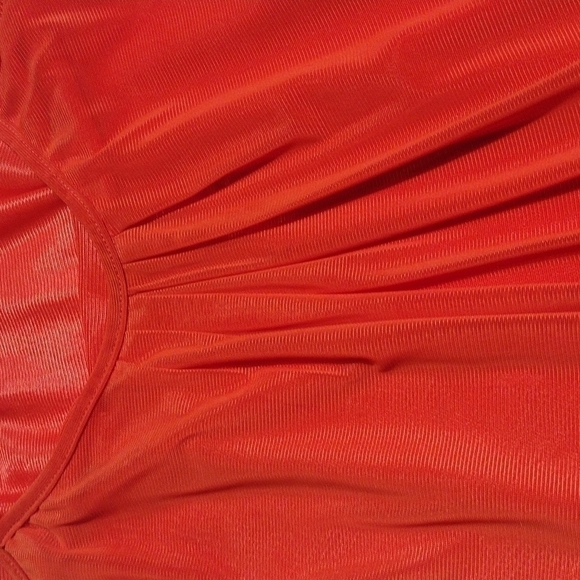 Nwt Sheer Flowy Orange Top - Picture 4 of 4